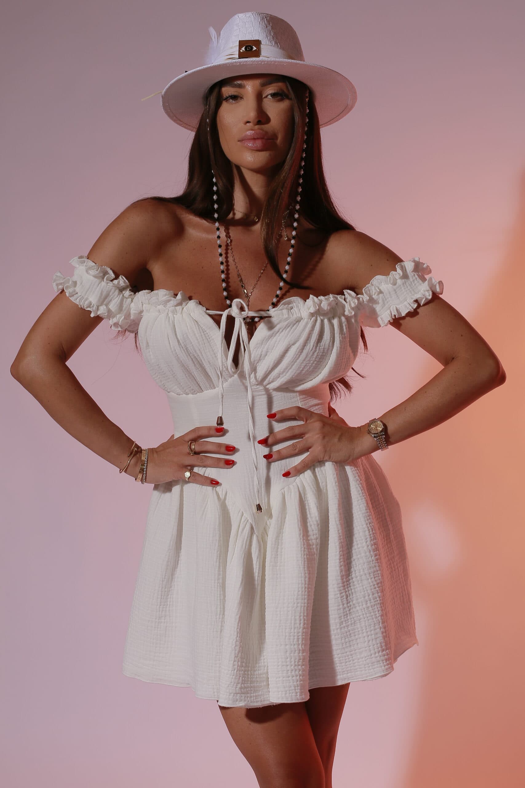 Rochie Muselin White — imagine 4