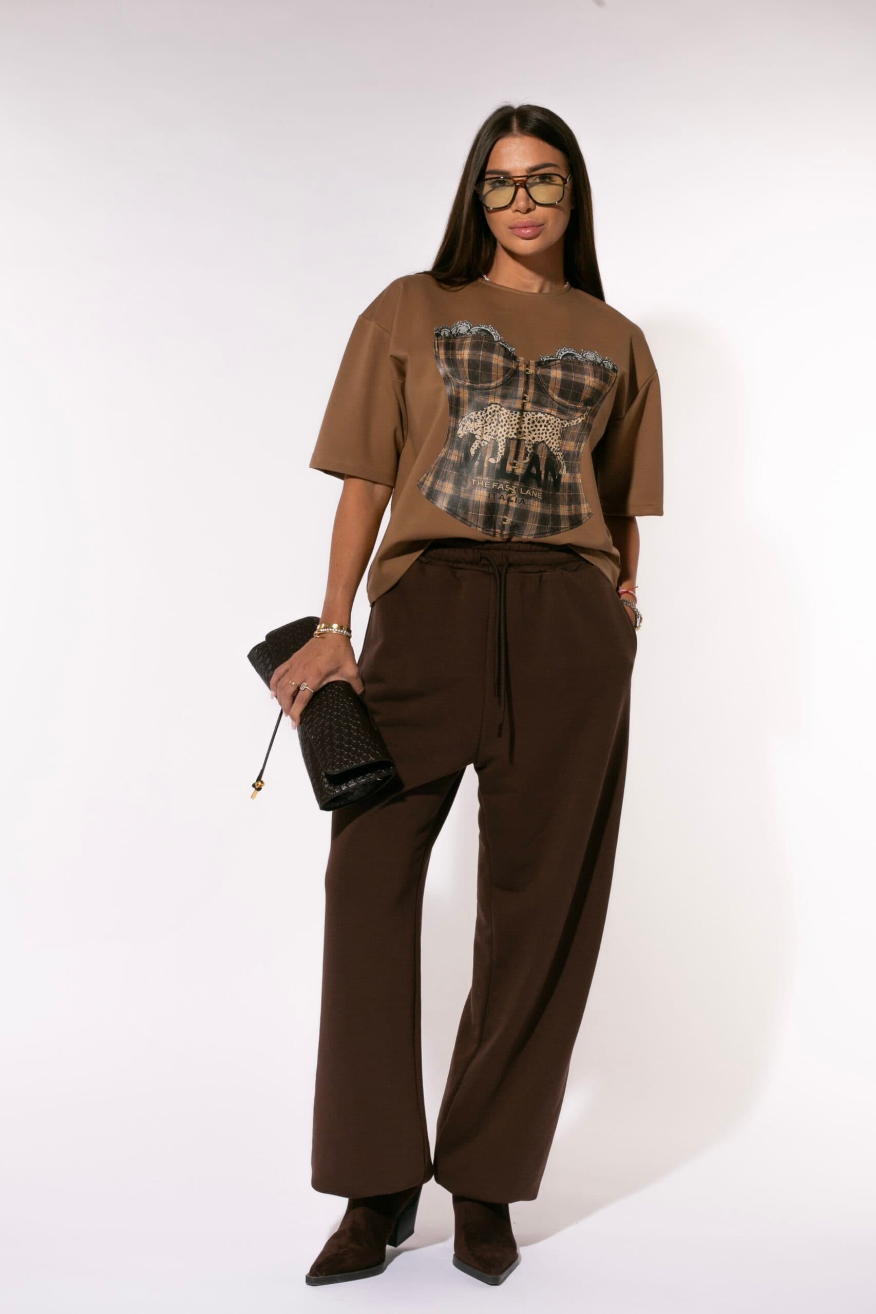 Pantalon Boyfriend Brown — imagine 4