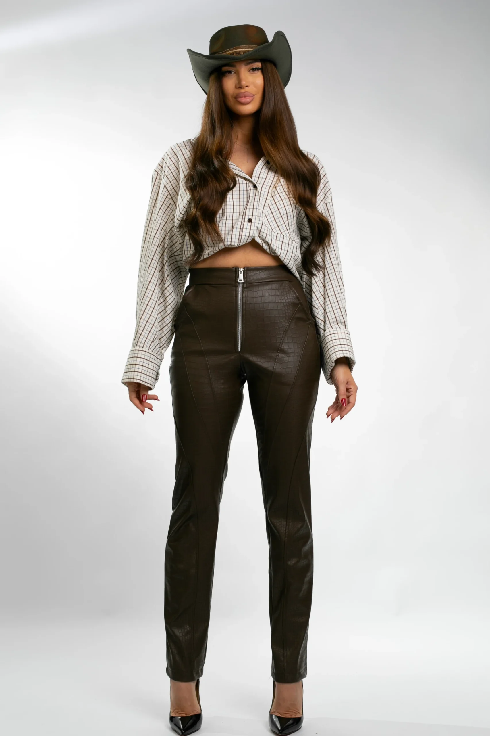 Pantalon Slim Brown — imagine 3
