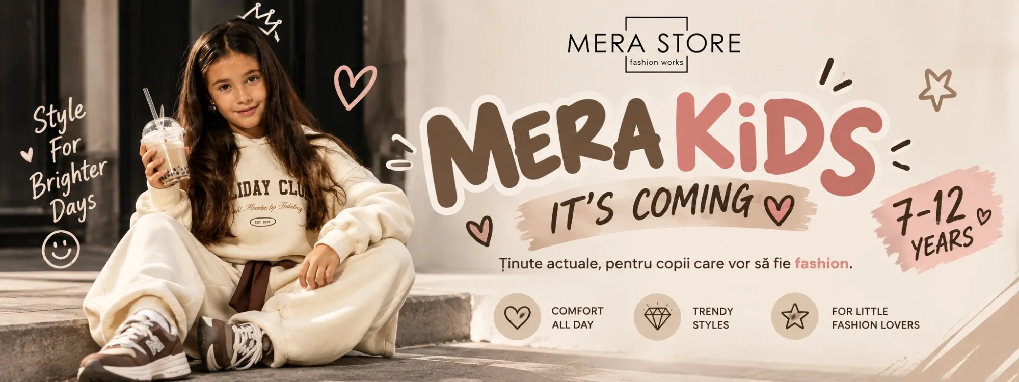 MERA KIDS — it's coming: ținute actuale pentru copii de 7–12 ani