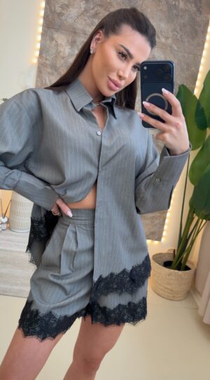 Costum Lace Grey - imagine 4